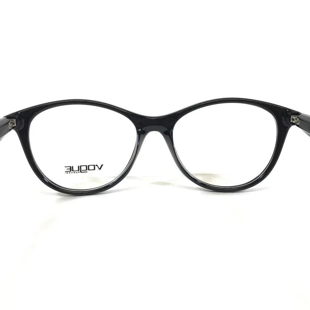 Vogue Eyeglasses Frames VO2988 W44 Black Round Cat Eye Full Rim 53-17-135